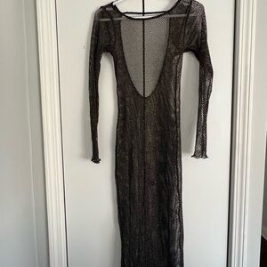 Black Mesh cover up dress